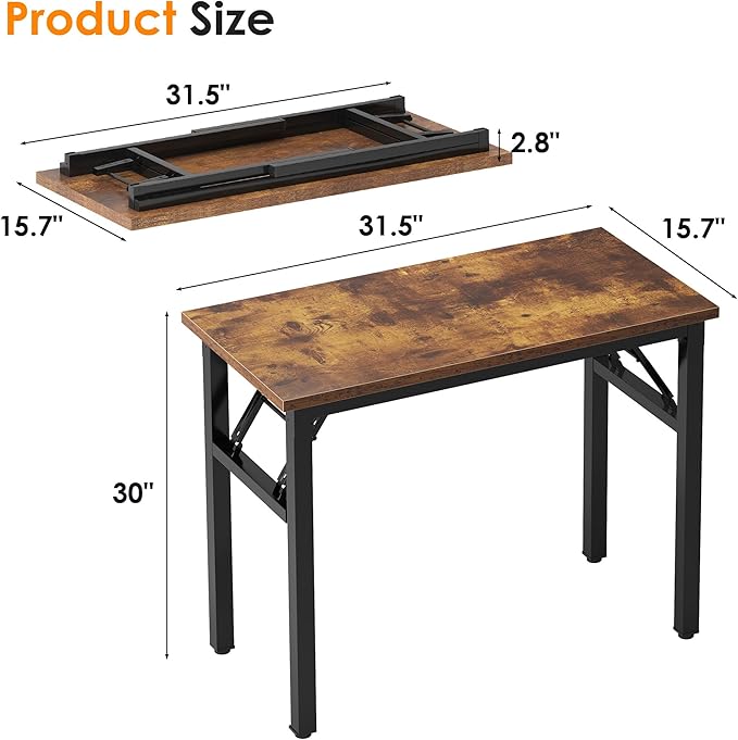 SDHYL 31.5 inches Foldable Computer Desk - Image 3