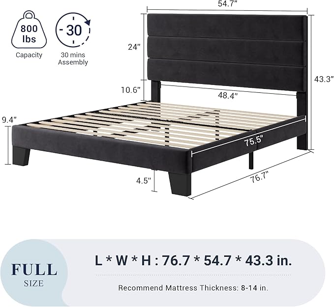 Allewie Full Size Platform Bed Frame - Image 2