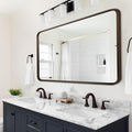 ANDY STAR 48x32 Inch Bronze Bathroom Mirror, Rounded Rectangle Oil Rubbed by ANDYSTAR
