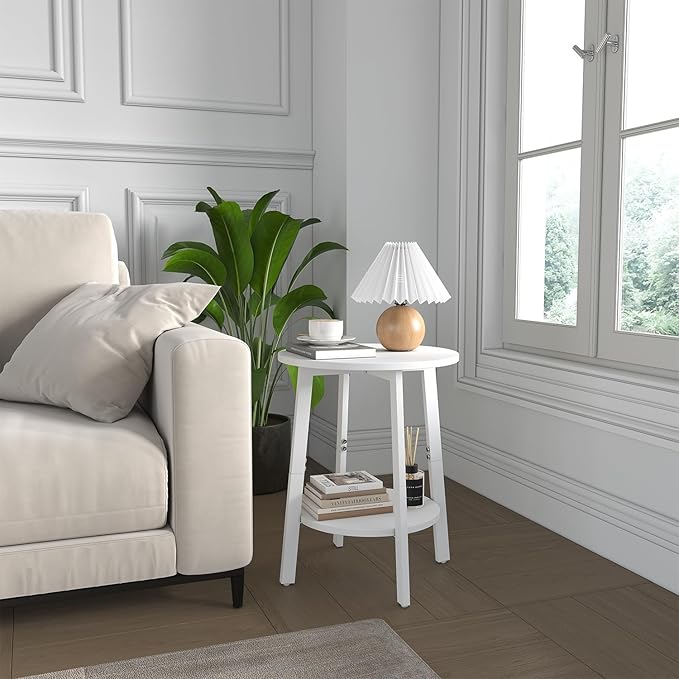 Side Table Set of 2, Small Round End Table - Image 4