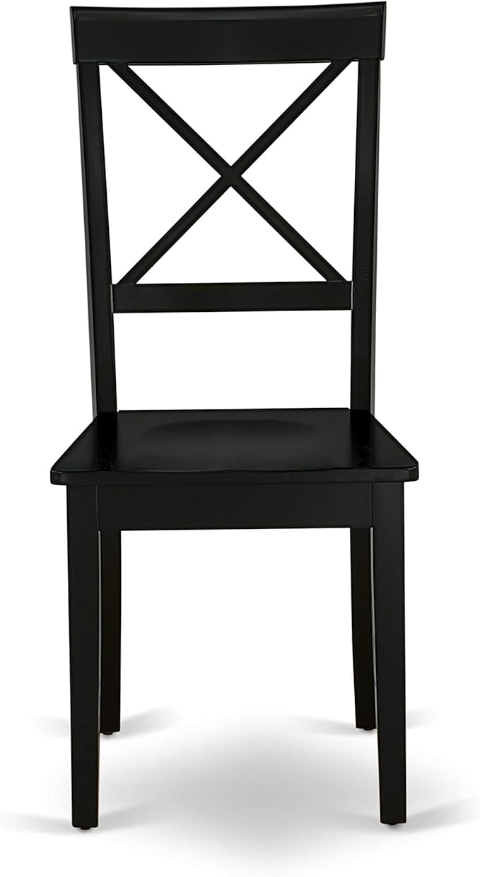 East West Furniture LGBO7-BLK-W 7 Piece Dining Set Consist of a Rectangle - Image 7