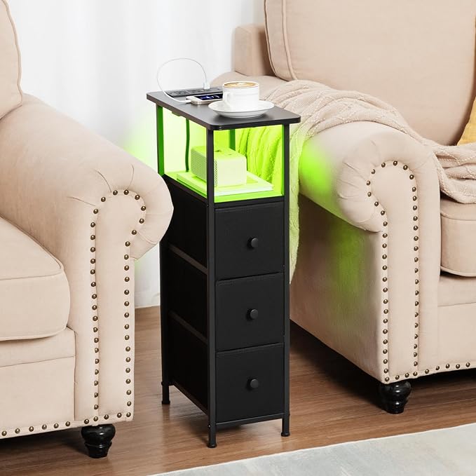 Narrow End Tables Living Room Set of 2 - Image 2
