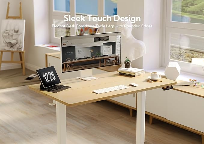 Claiks Electric Standing Desk, Adjustable Height Stand up Desk, 48x24 Inches - Image 5