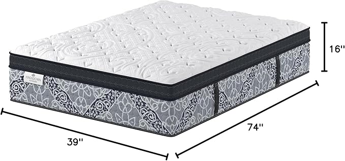 Kingsdown Passions Kelbrooke 16" Plush Euro Pillow Top Hybrid Mattress Twin - Image 2