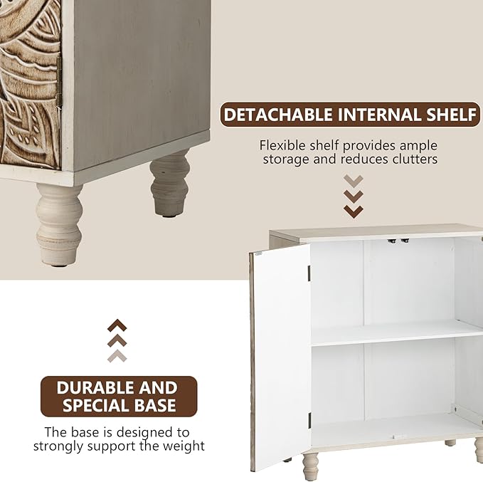 COSIEST 32" W Sideboard Buffet Cabinet - Image 7