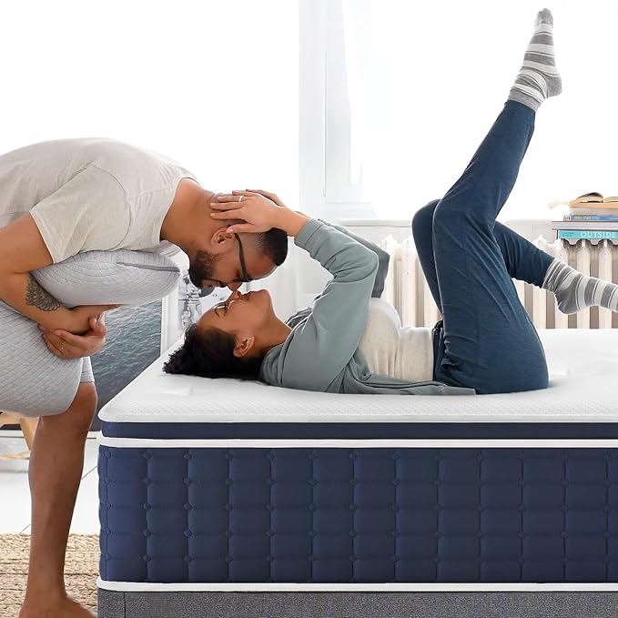 Coolvie 14 Inch Calking Gel Memory Foam Mattress Hybrid, Double Cooling Calk - Image 6