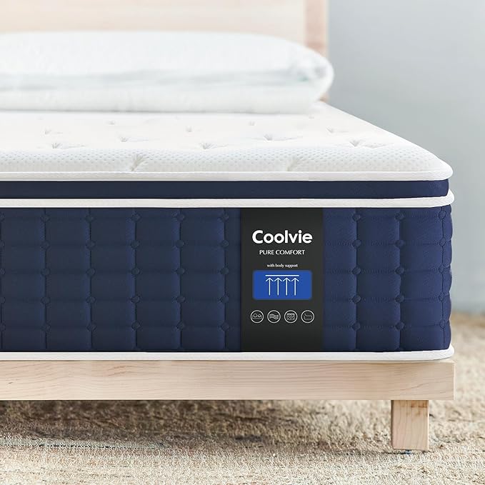 Coolvie Twin XL Mattress 14 Inch, Gel Memory Foam Bed in a Box, Adaptive by COOLVIE