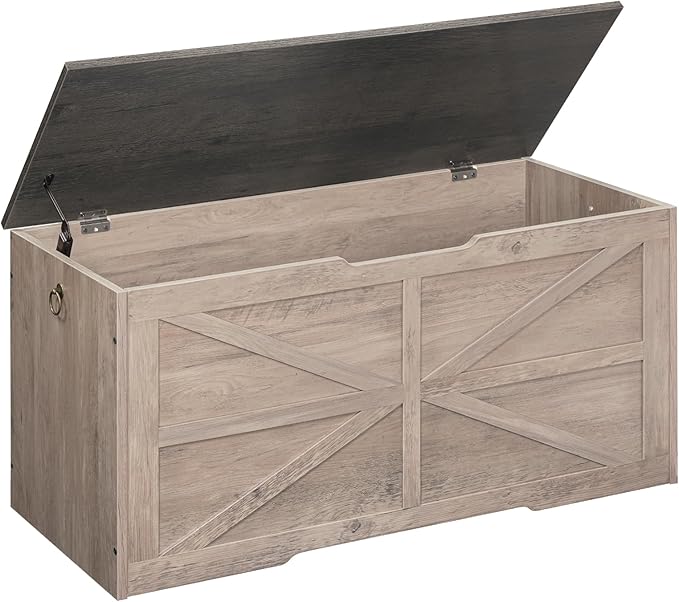 Storage Chest, 39.4" Wooden Storage Trunk, Retro Storage Bench by Choezon