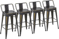 Yongchuang 24" Industrial Metal Barstools Set of 4 Counter Height Bar Stools by YongchuangInternational