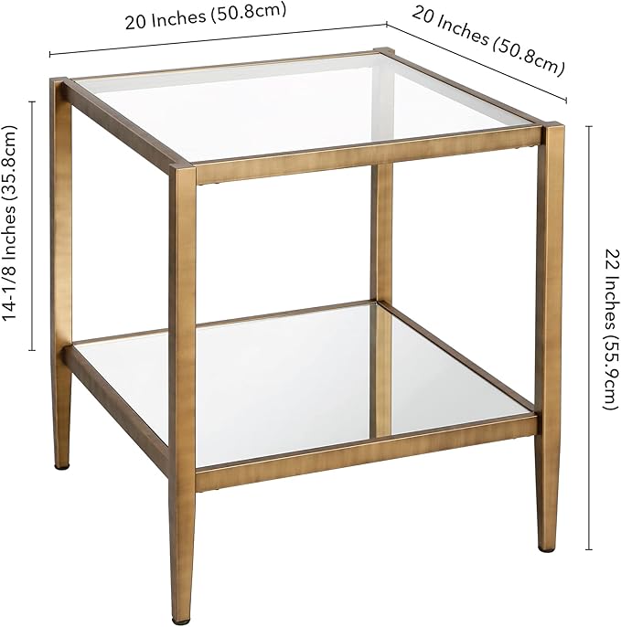 Henn&Hart 20" Wide Square Side Table - Image 9