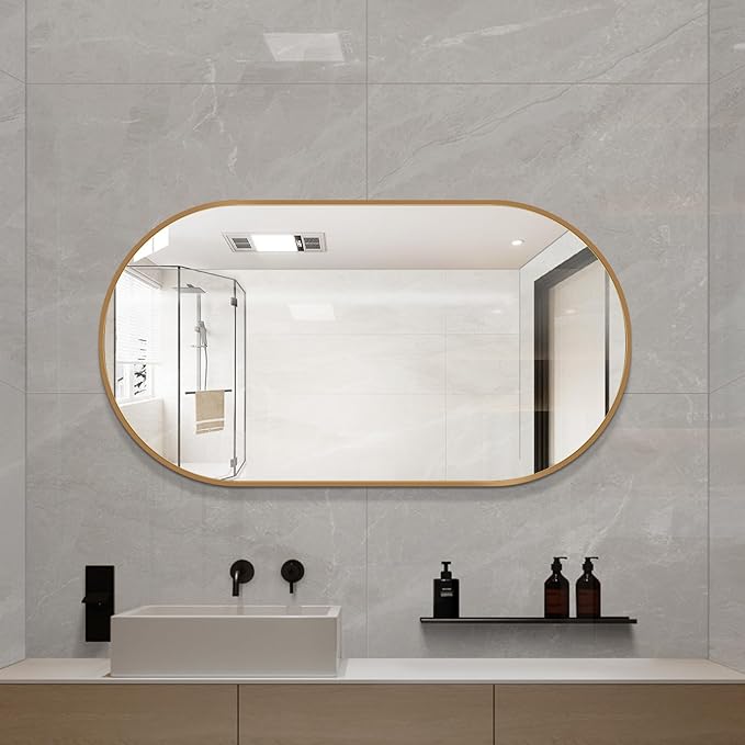 LAIYA 48x24inch Oval Wall Bathroom Mirror - Image 2