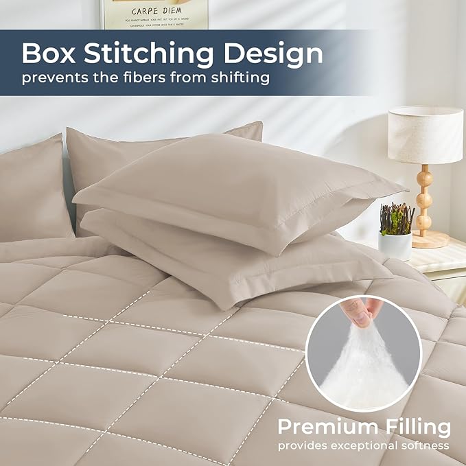 HEVUMYI Khaki Queen Comforter Set - Image 4