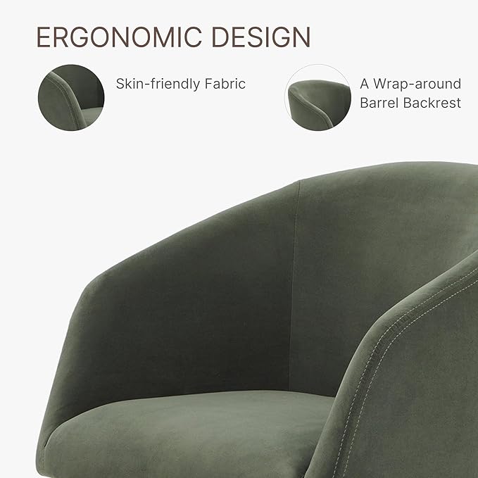Swivel Dining Chairs Modern Accent Armchair Side Deskchair - Image 5