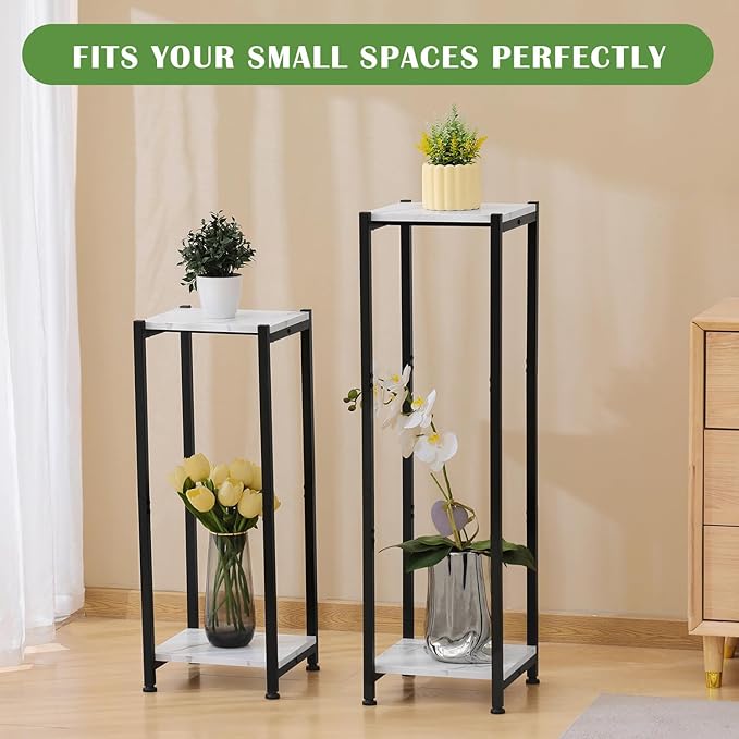 Extra Tall Plant Stand Indoor, 40 Inch Plant Stands, 2 Tier Metal Plant Stand - Image 6