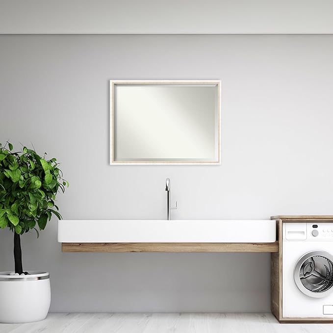 Amanti Art White Bathroom Mirror - Image 6