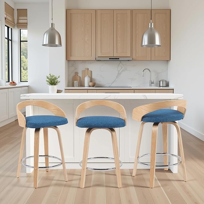 Armen Living Sonia Modern Swivel Counter Height Bar Stool by ArmenLiving