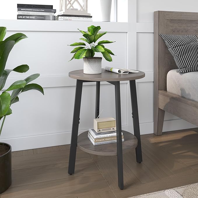 Side Table, Small Round End Table - Image 2