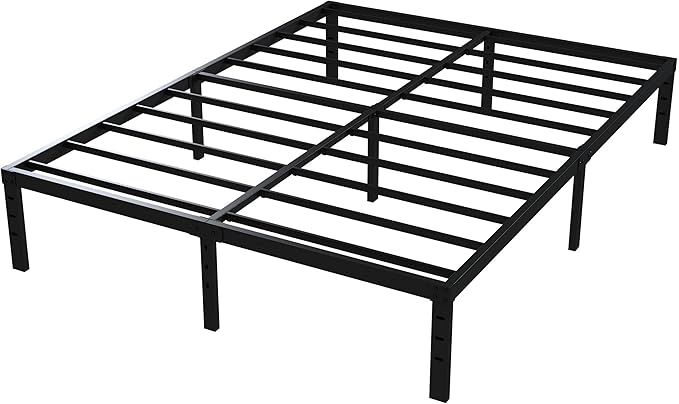 Full Bed Frame No Box Spring Needed, 14 Inch Heavy Duty Metal Platform Bed - Image 9