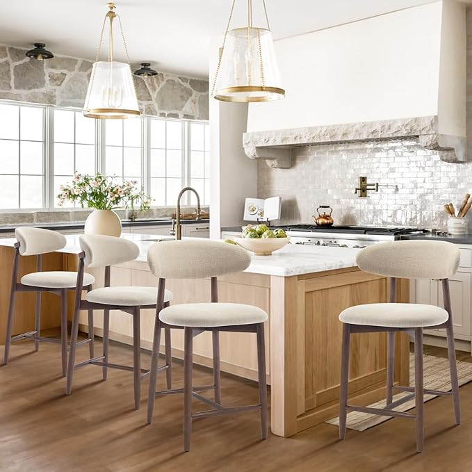 COLAMY Counter Height Bar Stools Set of 4, Kitchen Bar Stools by COLAMYINC
