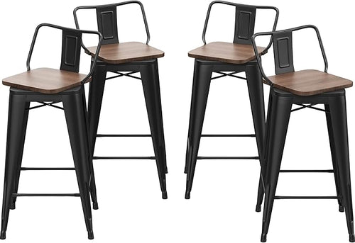 24 Inch Swivel Bar Stools Set of 4 by ALISH