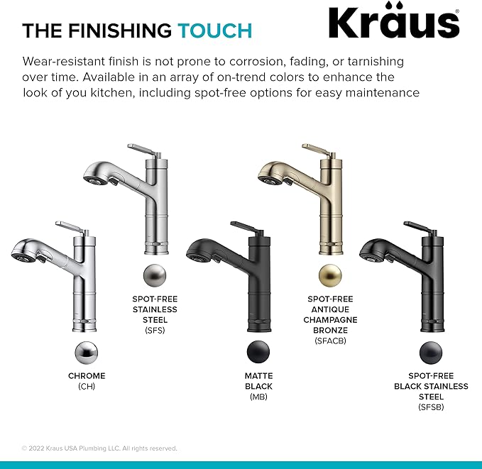 KRAUS Allyn Pull-Out Single Handle Kitchen Faucet in Matte Black, KPF-4103MB - Image 13
