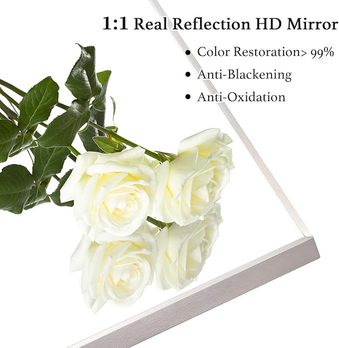 30x36 Inch Silver Bathroom Mirror - Image 4