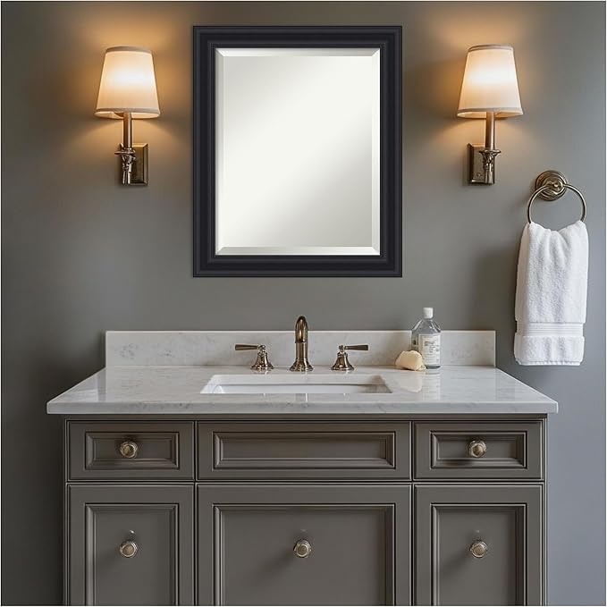 Amanti Art Black Bathroom Mirror - Image 5