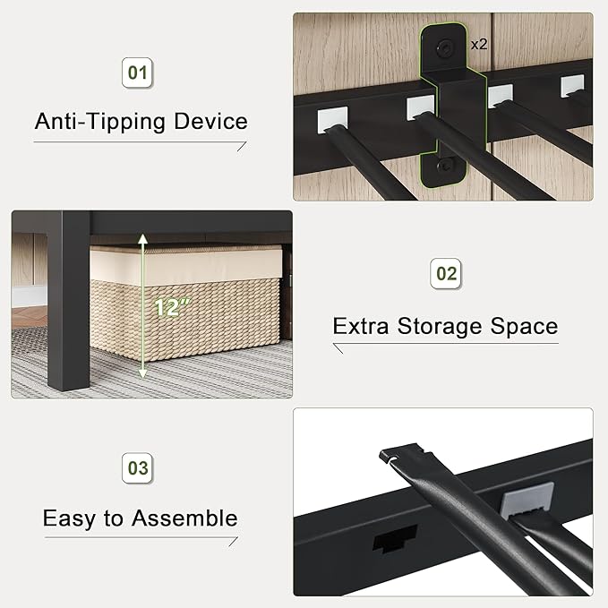 Feonase Metal Twin Over Twin Bunk Bed - Image 7