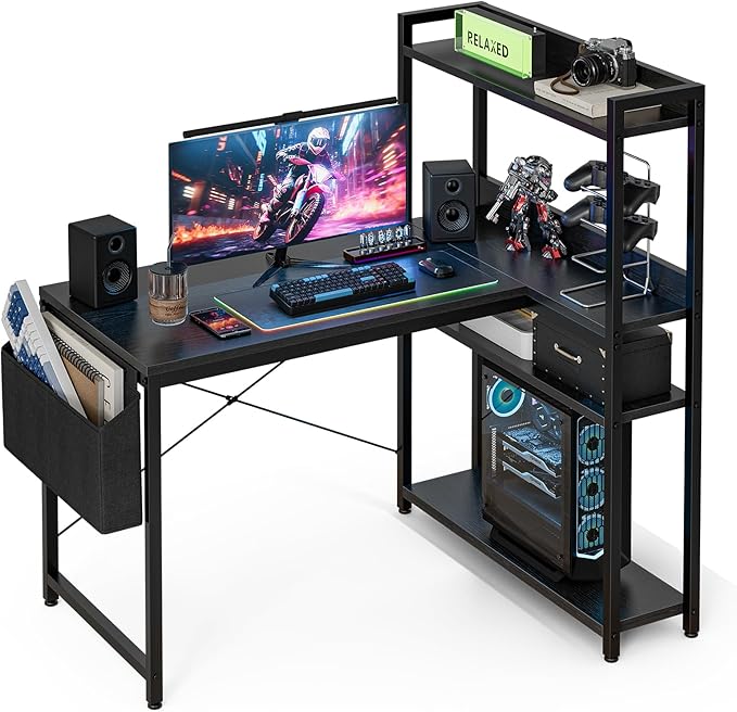 47 Inch L Shaped Computer Desk by Unknown