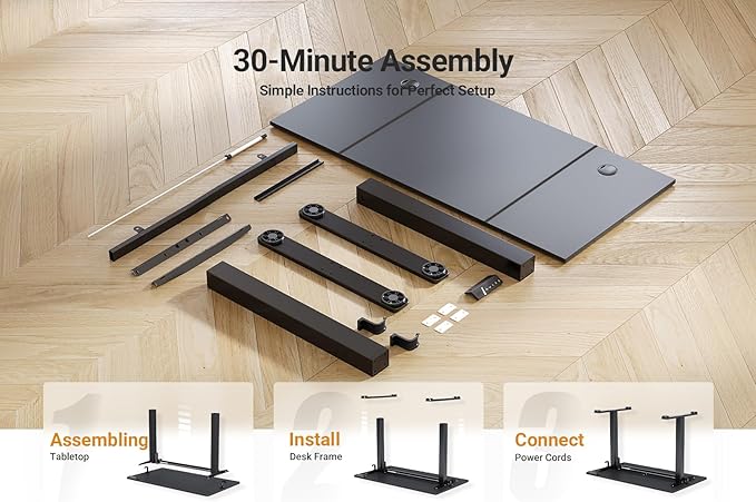 Seang Electric Standing Desk Adjustable Height, 48 x 24 Inch Sit Stand Desk - Image 9