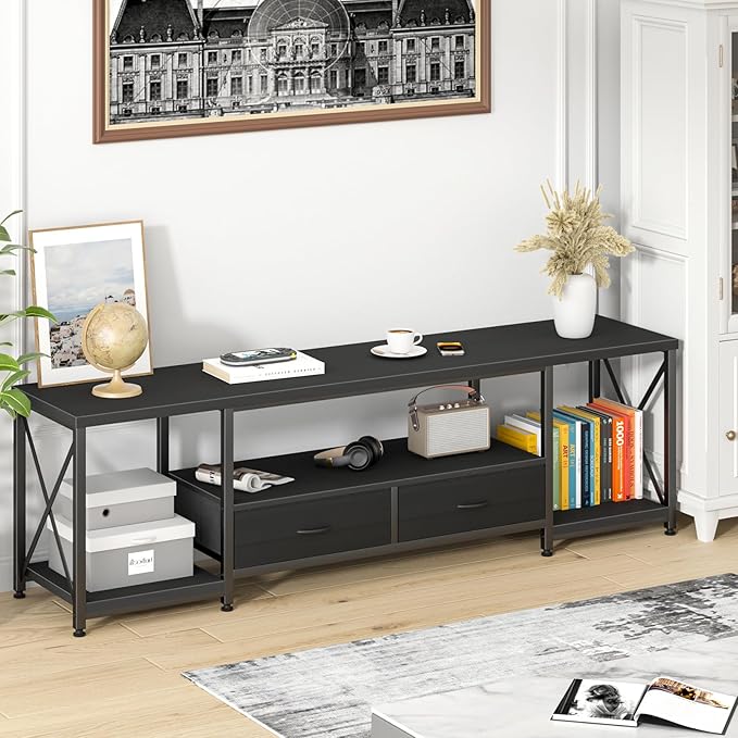 TV Stand with Fabric Drawers for 65 70 75 Inches TV - Image 7