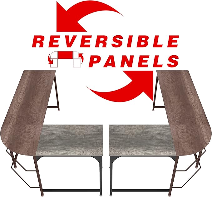 Teraves Reversible L Shaped Desk, 66.1" Gaming Desk, Corner Desks - Image 9