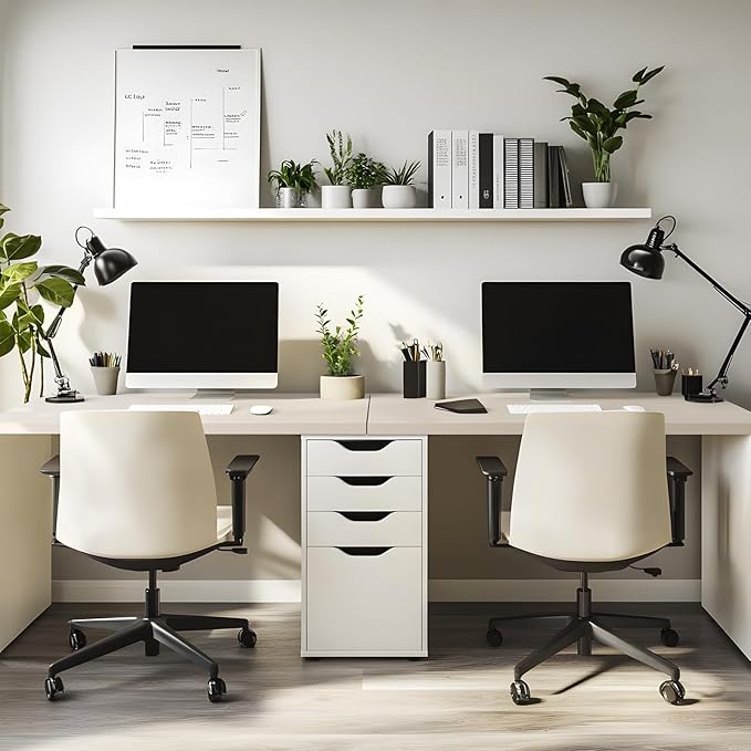 Kaboon Universal Tabletop 45"x20", Solid One-Piece Melamine Table Top, L-Desk - Image 7