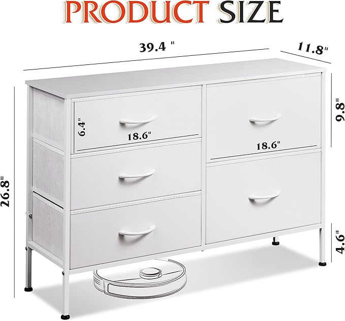 WLIVE White Dresser for Bedroom - Image 3