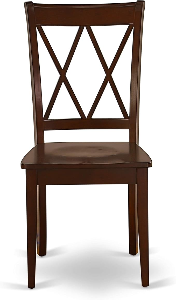East West Furniture HBCL5-MAH-W 5 Piece Dining Room Furniture Set Includes a - Image 6