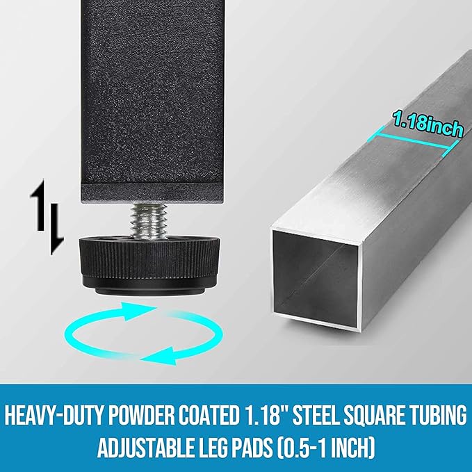 Aquzee Computer Desk, Easy Assembly Gaming Table - Image 7