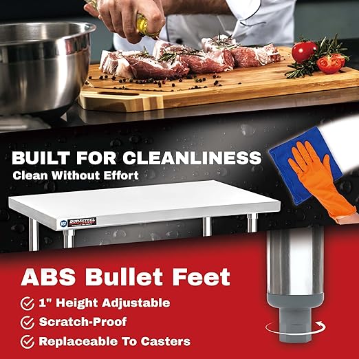 DuraSteel 30x30 Stainless Steel Work Table - Image 6