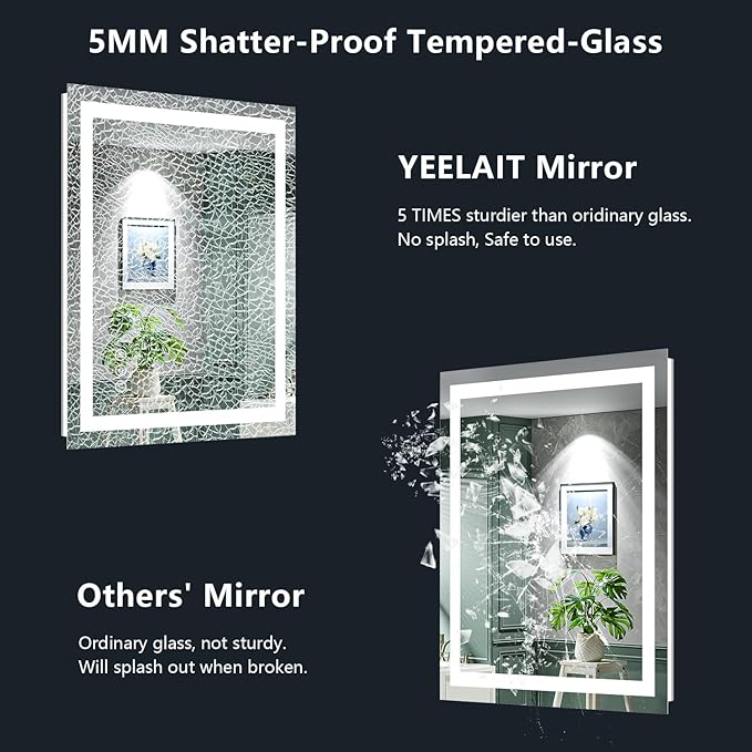 24x30 Inch LED Bathroom Mirror - Image 6