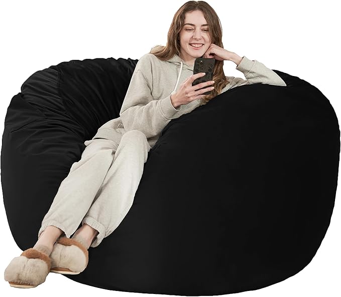 HABUTWAY Bean Bag Chair: Giant 6' Memory Foam Furniture Bean Bag Chair - 6Ft by HABUTWAYMakeYourLifeComfortable