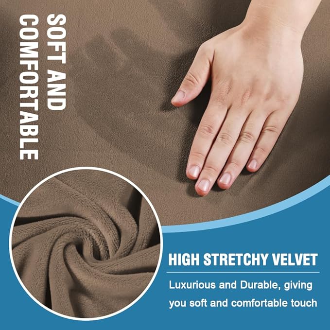 H.VERSAILTEX Sofa Cover 2 Piece T Cushion Armchair Slipcovers Thick Velvet - Image 3