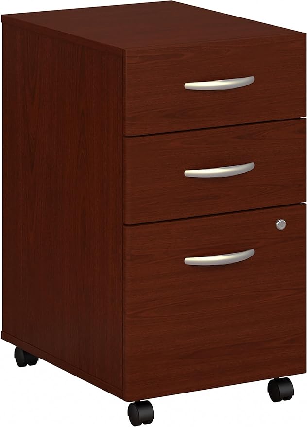 Bush Business Furniture Series C 3 Drawer Mobile File Cabinet in Mahogany - Image 7