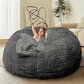 Bean Bag Chair for Adults Kids Without Filler Fluffy Comfy Giant Round Beanbag by FunnyFurnitureforYourHous