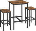 VASAGLE Bar Table and Chairs Set, Square Table by VASAGLEbySONGMICSHOME