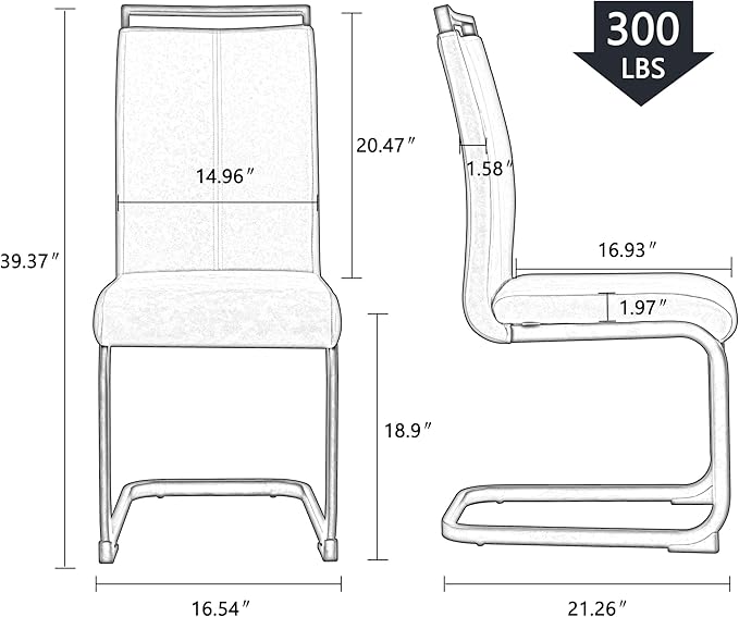 Dining Chairs Set of 8, Faux Leather - Image 2