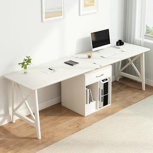 2-Person Desk with Storage Cabinet by NELYE