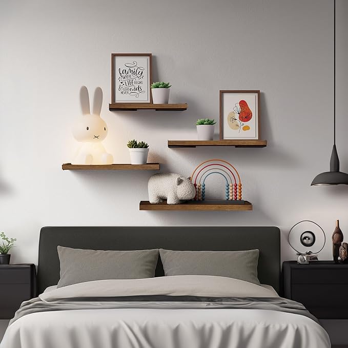 BAYKA Floating Shelves for Wall, Book Shelf for Bedroom, Decor Shelves for - Image 8