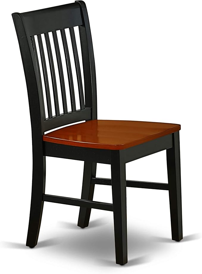 East West Furniture HLNO3-BCH-W 3 Piece Kitchen Table & Chairs Set Contains a - Image 4