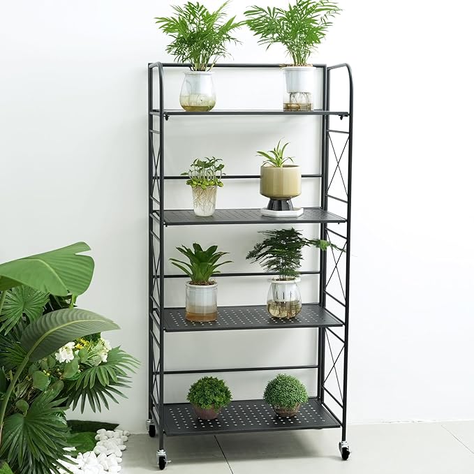 Foldable 5-Tier Metal Shelf - Image 6