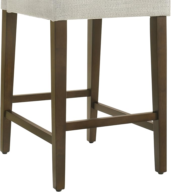 CHITA Counter Height Bar Stools Set of 3, Fabric in Ivory - Image 7