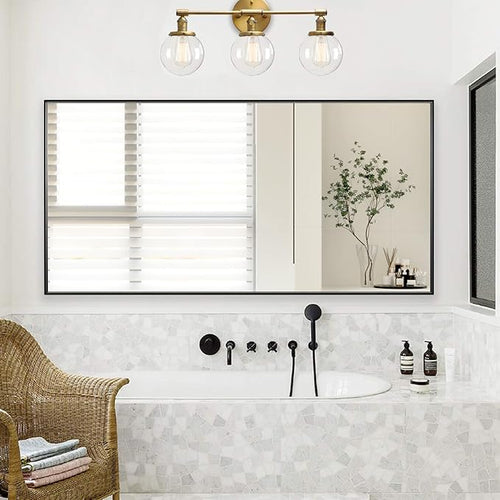 20x40 Inch Black Bathroom Mirror - Image 2